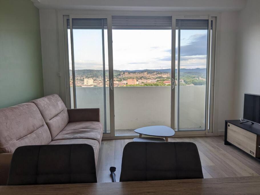 Appartment - Vue Imprenable Sur La Cite Medievale - Parking Gratuit - Climatise Carcassone Exterior photo